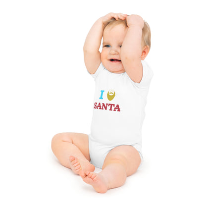 Christmas Baby Bodysuit - I Love Santa Design