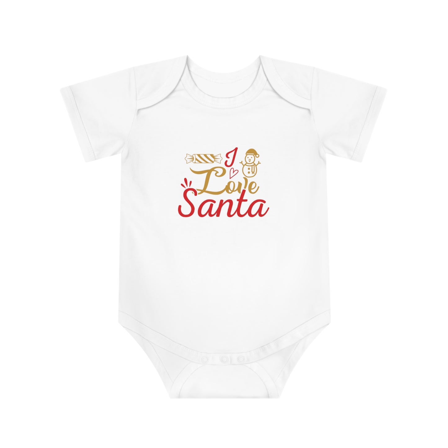 Christmas Baby Bodysuit - Love Santa Design