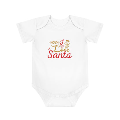 Christmas Baby Bodysuit - Love Santa Design