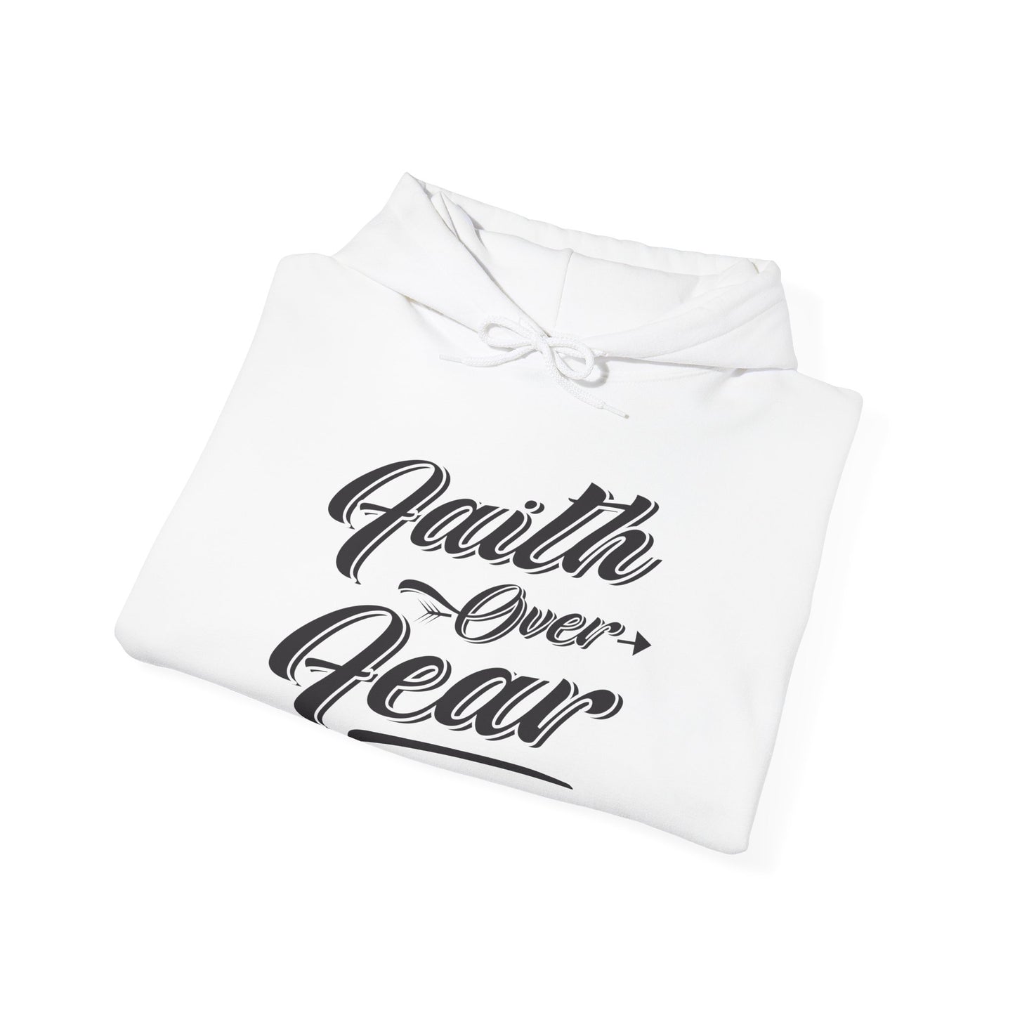 Christian Unisex Hooded Sweatshirt - Faith Over Fear Design