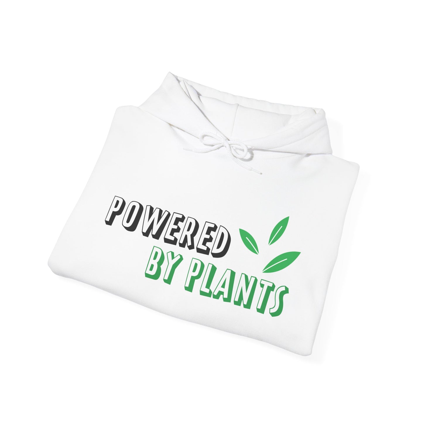 Motivational Unisex Hooded Sweatshirt - Powered By Plants Design