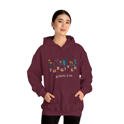 Christian Unisex Hooded Sweatshirt - Forgiven Design