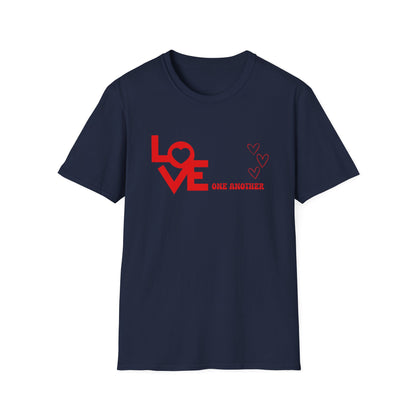 Valentine's Day Unisex T-Shirt - Simple Love One Another Design