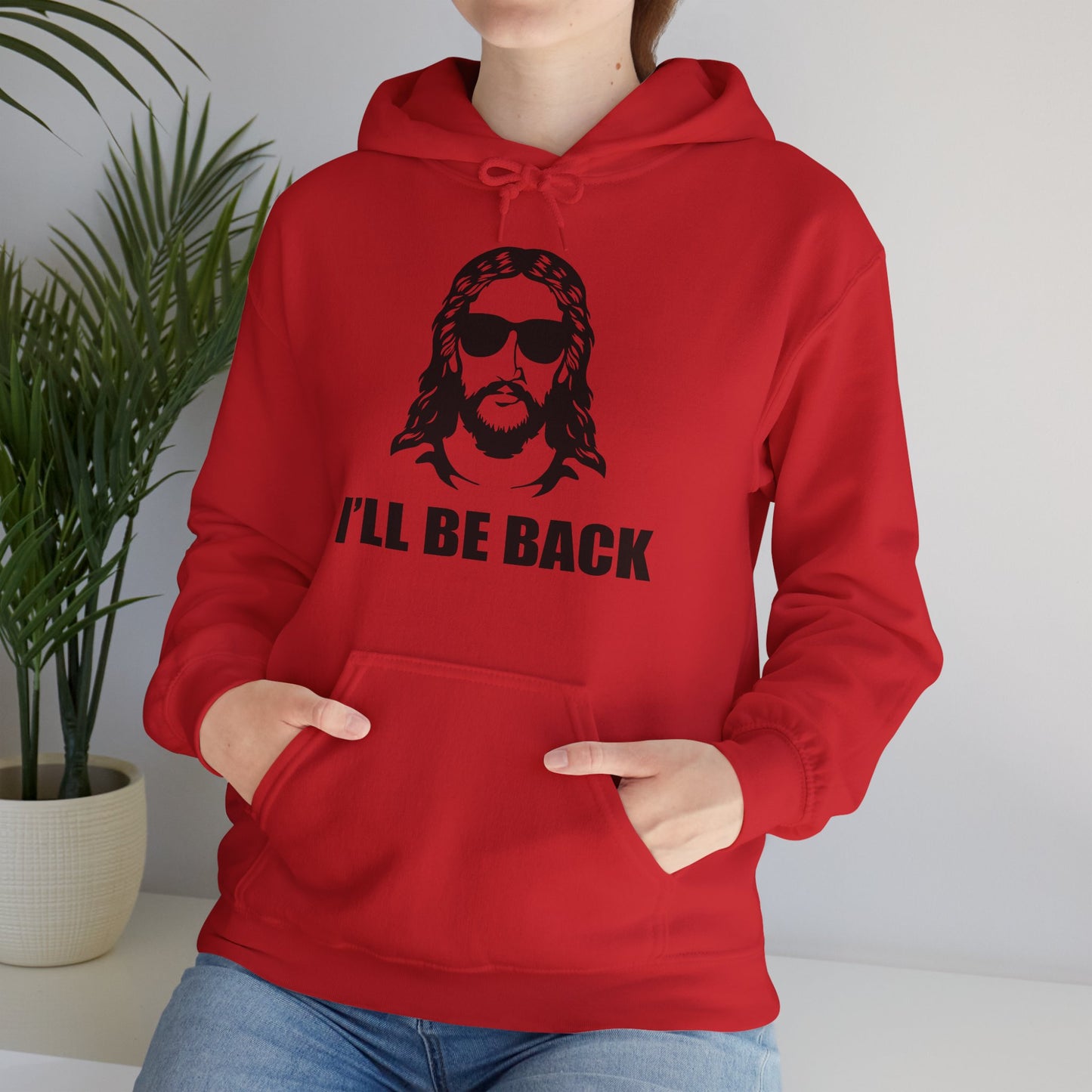 Christian Unisex Hooded Sweatshirt - I'll Be Back Design