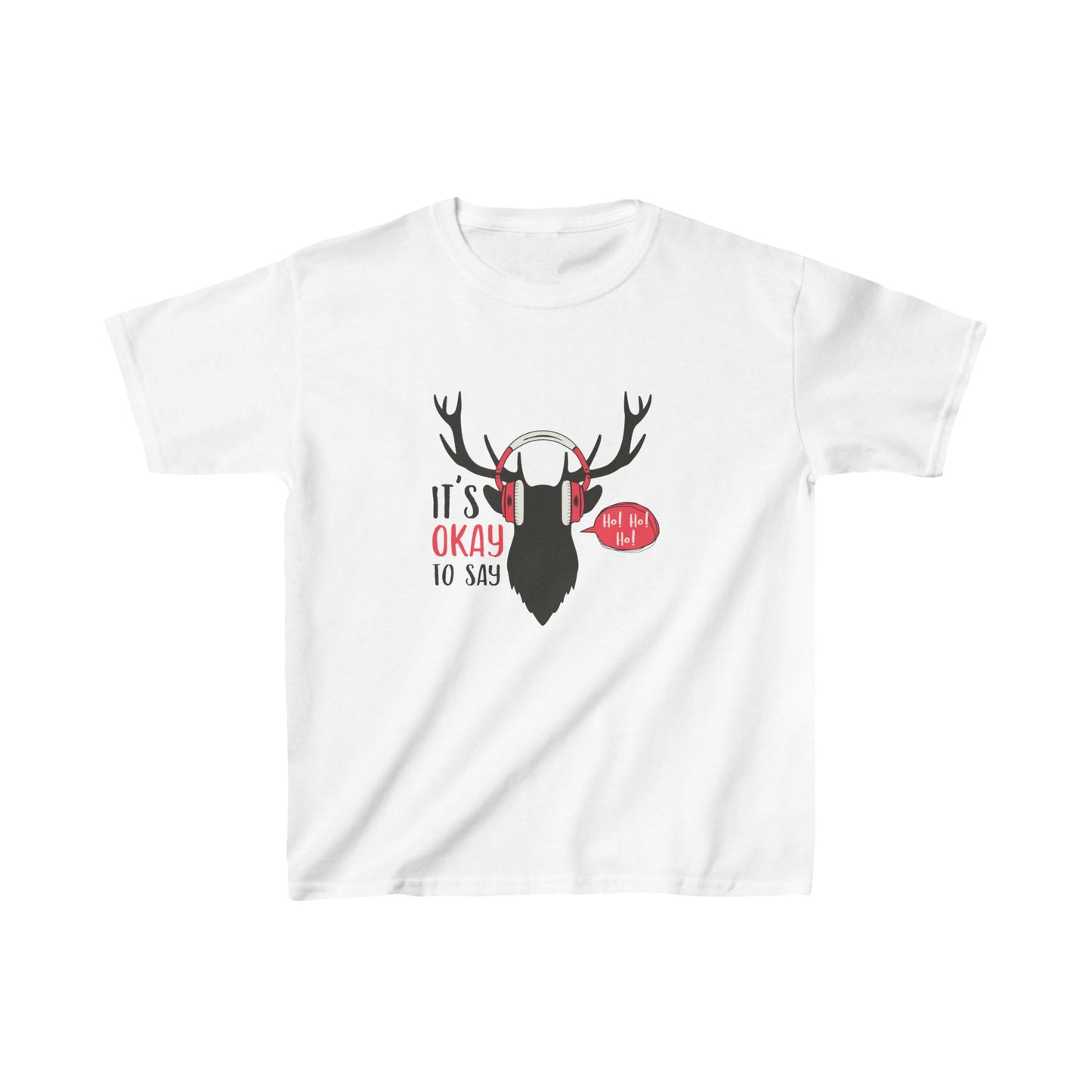 Christmas Unisex Kids T-Shirt - It's Okay To Say Ho Ho Ho Design