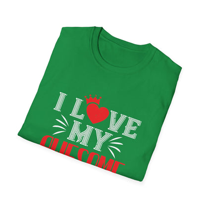 Valentine's Day Unisex T-Shirt - I Love My Awesome Husband Design