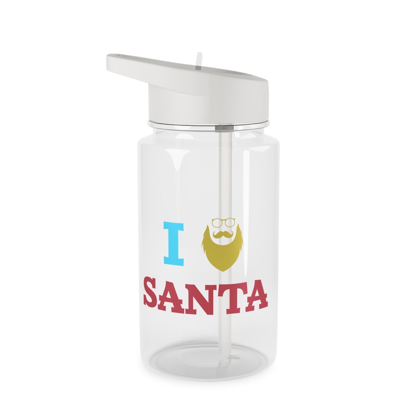 Tritan Water Bottle - I Love Santa Design