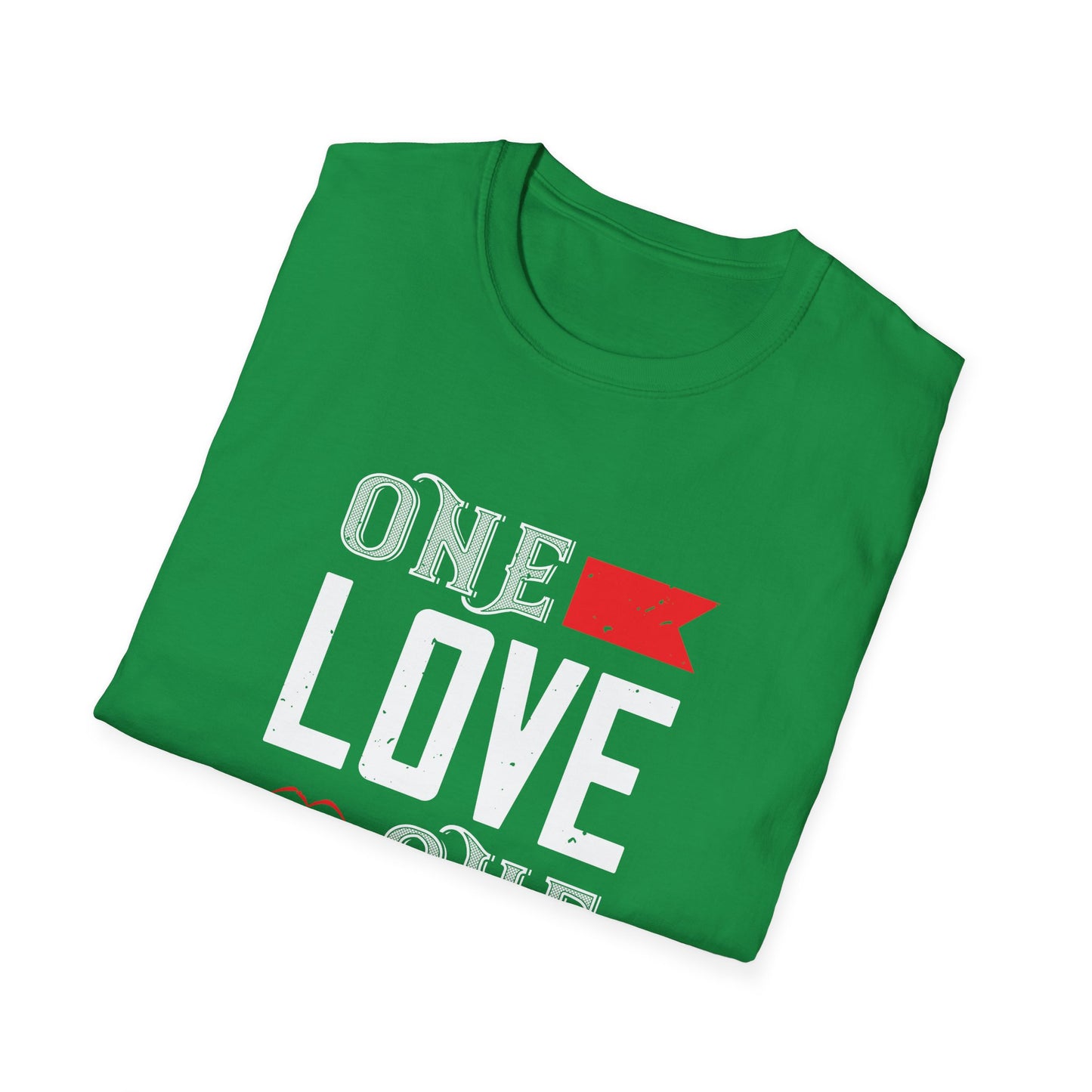 Valentine's Day Unisex T-Shirt - One Love One Heart Design