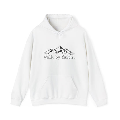 Christian Unisex Hooded Sweatshirt - Walk By Faith Design