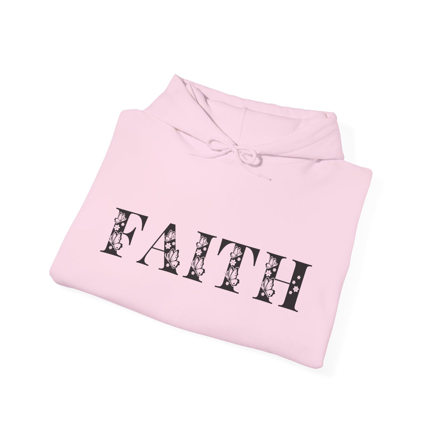 Christian Unisex Hooded Sweatshirt - Faith Black Design