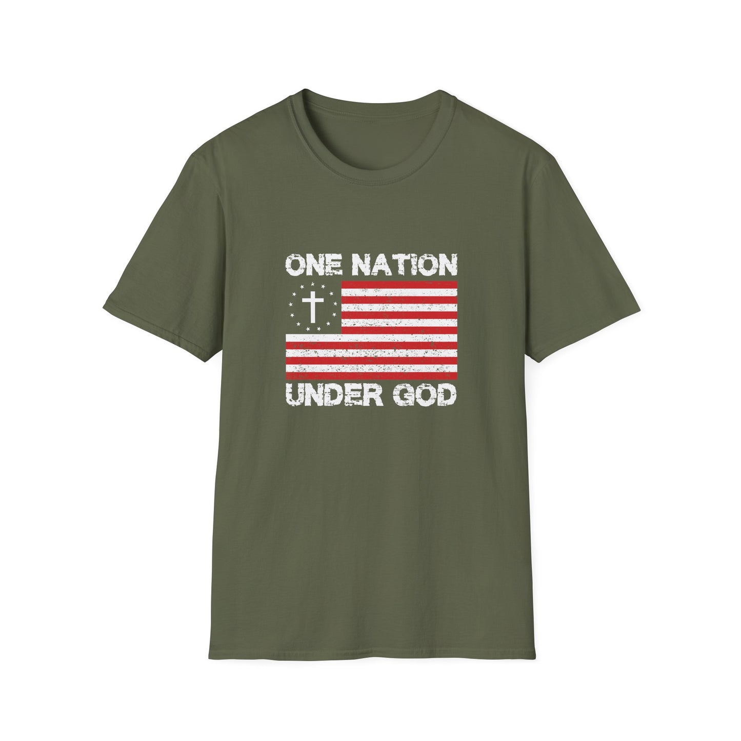 Christian Unisex T-Shirt - One Nation Under God Design