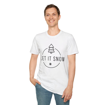 Christmas Unisex T-Shirt - Let It Snow Design