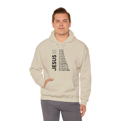 Christian Unisex Hooded Sweatshirt - Jesus Is My Everything Design