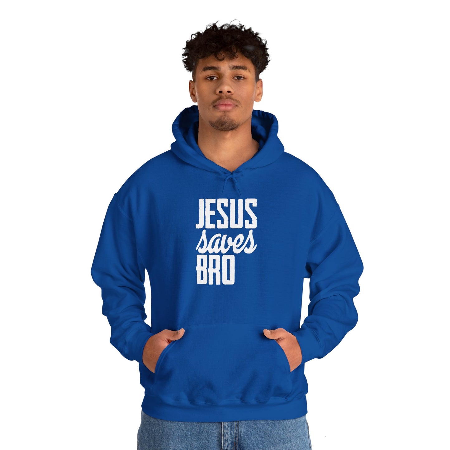 Christian Unisex Hooded Sweatshirt - Jesus Saves Bro Design