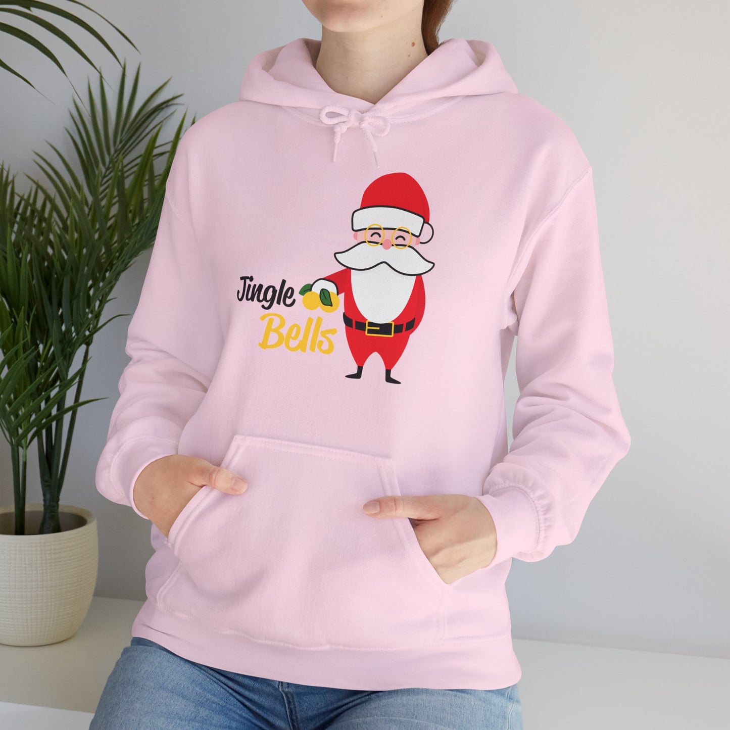 Christmas Unisex Hooded Sweatshirt - Jingle Bells Santa Design