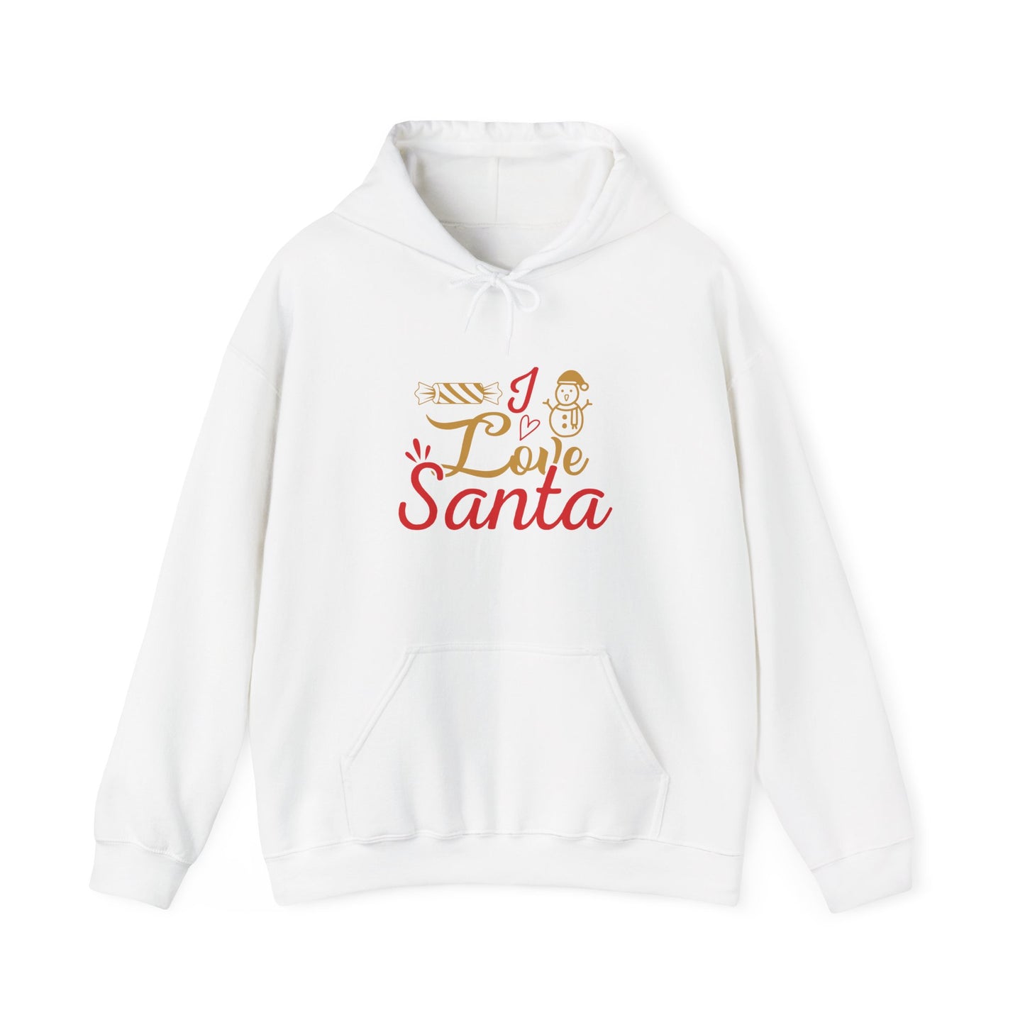 Christmas Unisex Hooded Sweatshirt - Love Santa Design