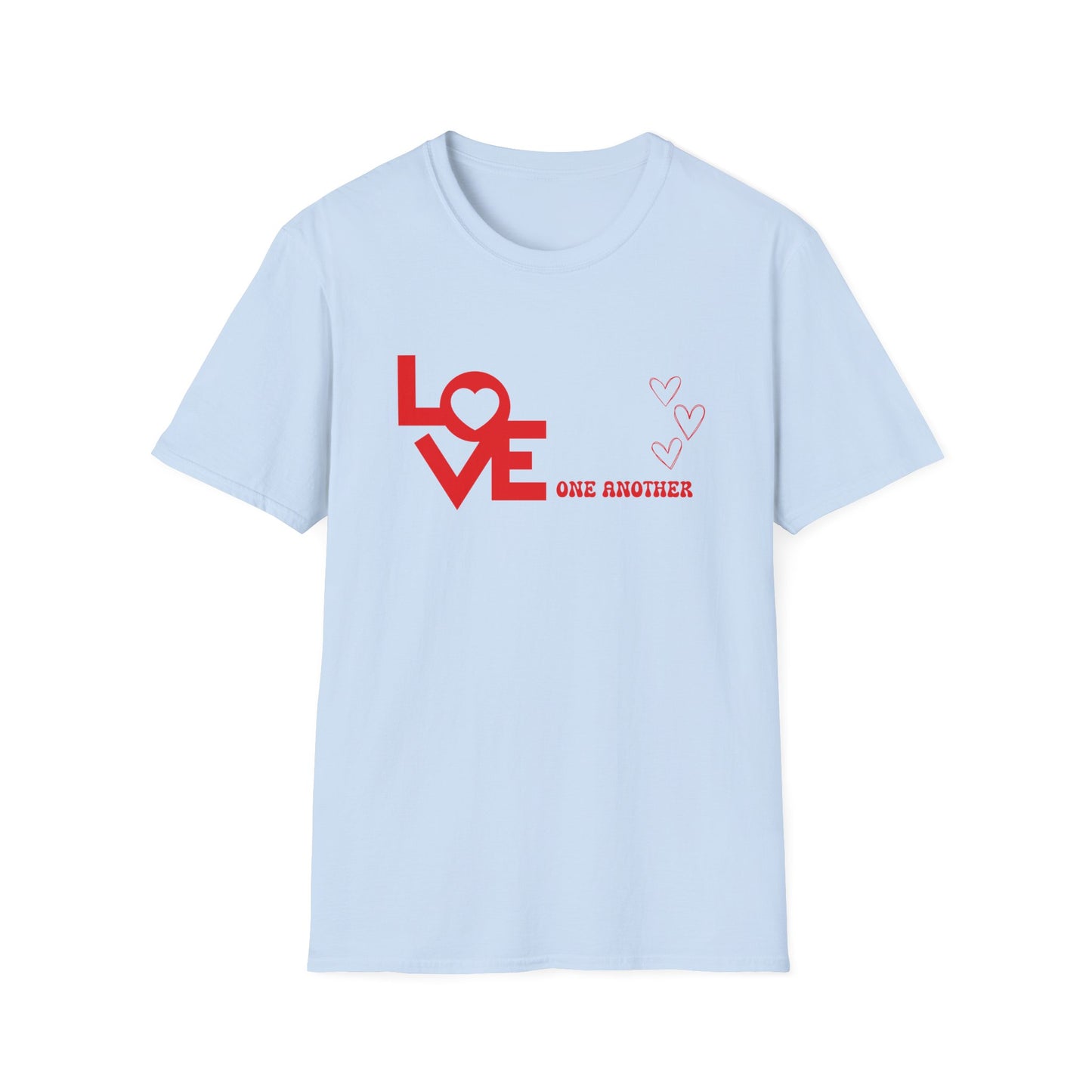 Valentine's Day Unisex T-Shirt - Simple Love One Another Design