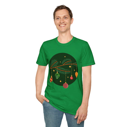 Christmas Unisex T-Shirt - Tree Ornaments Design