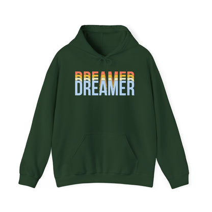 Motivational Unisex Hooded Sweatshirt - Dreamer Echoes Design