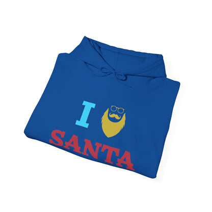 Christmas Unisex Hooded Sweatshirt - I Love Santa Design