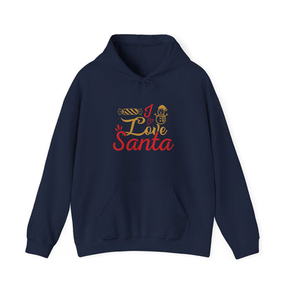 Christmas Unisex Hooded Sweatshirt - Love Santa Design