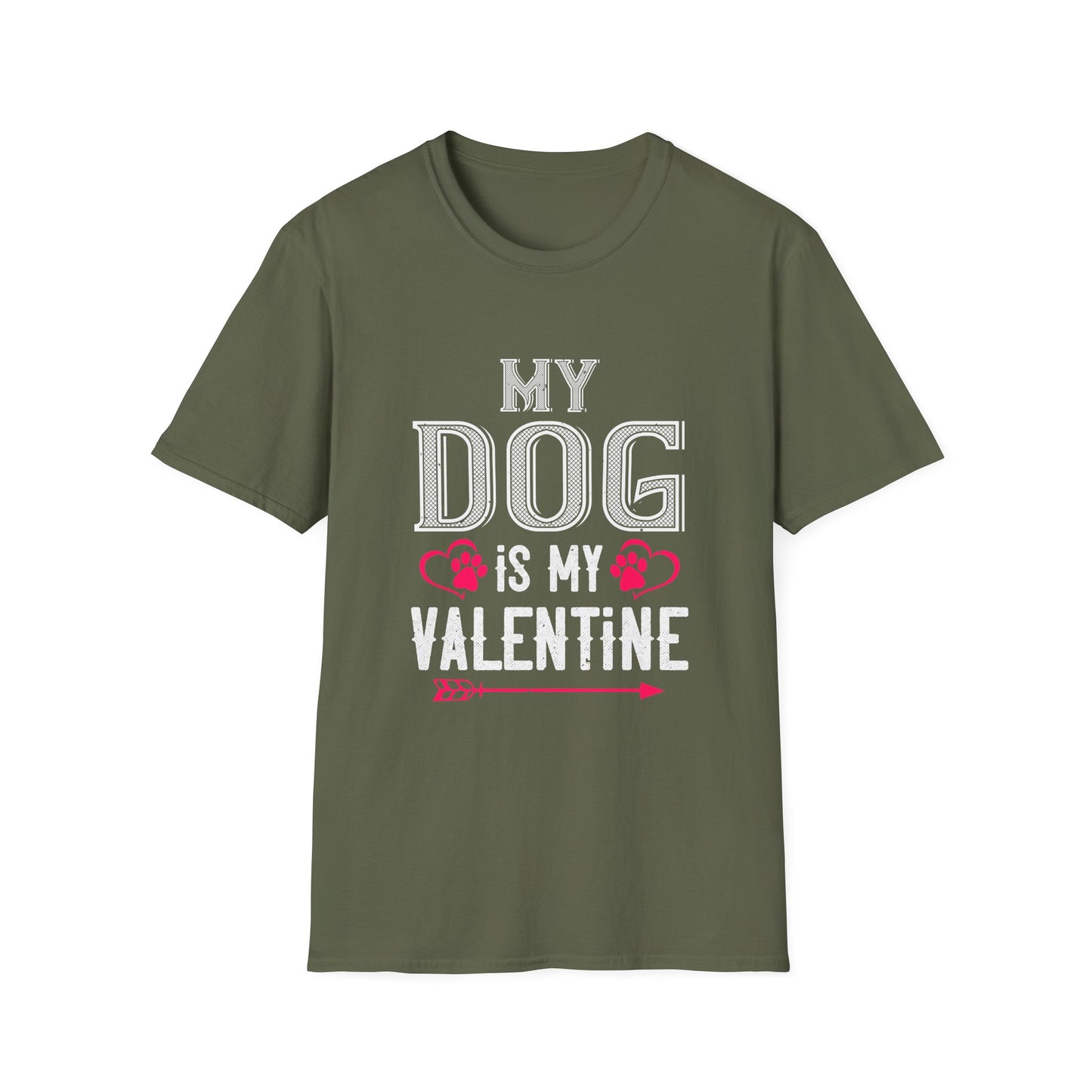 Valentine's Day Unisex T-Shirt - My Dog Is My Valentine Design