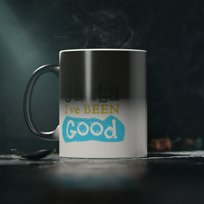 Christmas Color Changing Mug - Dear Santa I've Been Good Design