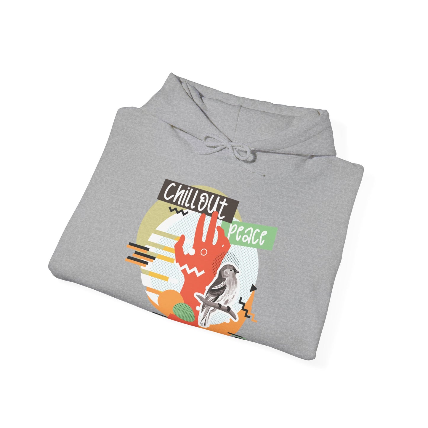 Motivational Unisex Hooded Sweatshirt - Chillout Peace Design