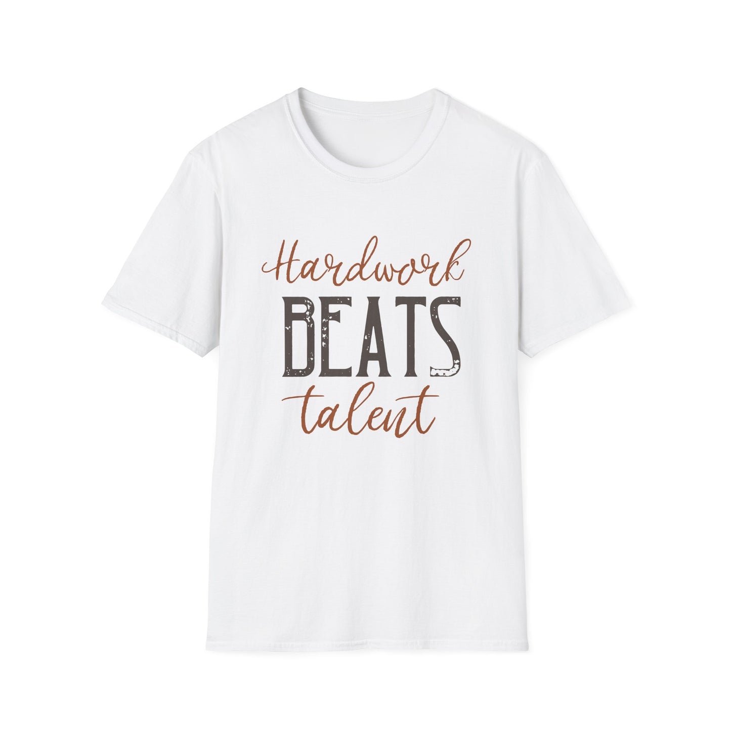 Motivational Unisex T-Shirt - Hardwork Beats Talent Design