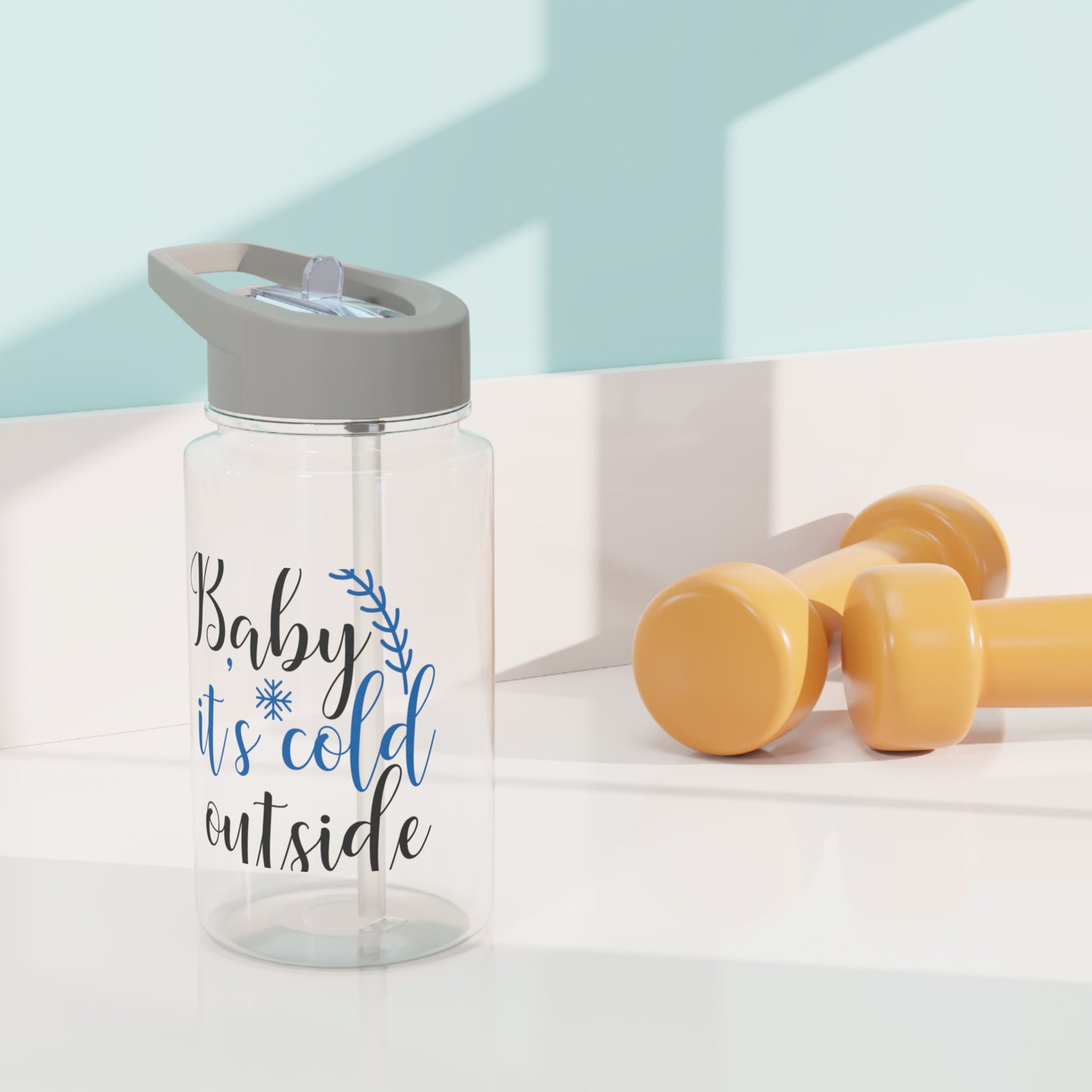 Tritan Water Bottle - Baby It's Cold Outside Design