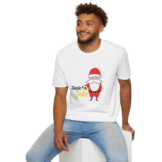 Christmas Unisex T-Shirt - Jingle Bells Santa Design