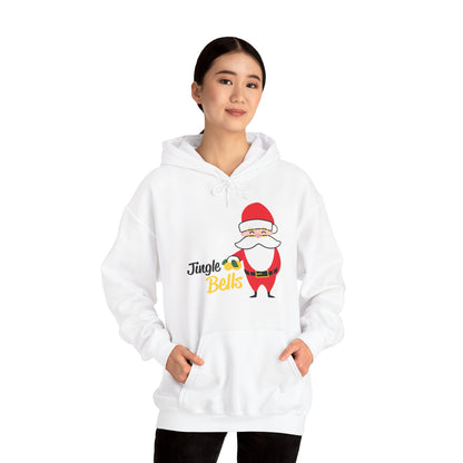 Christmas Unisex Hooded Sweatshirt - Jingle Bells Santa Design