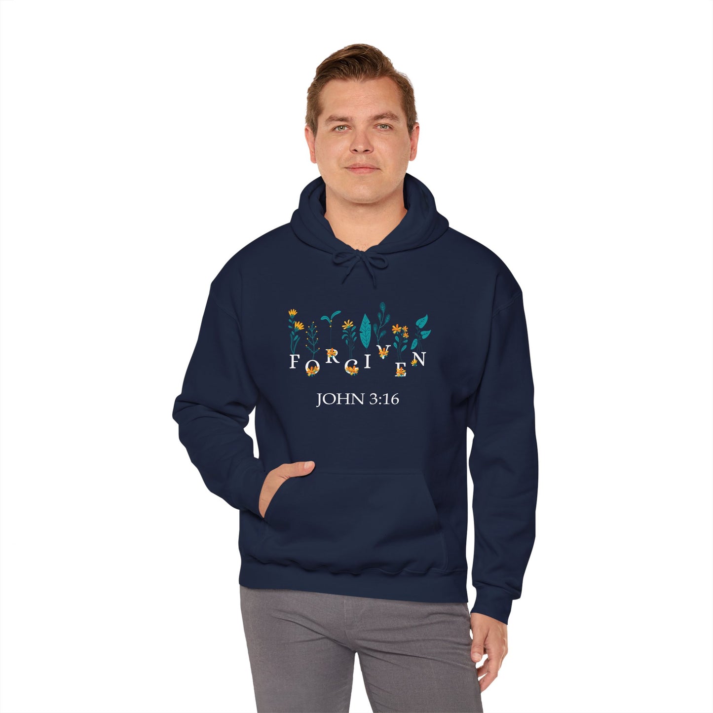 Christian Unisex Hooded Sweatshirt - Forgiven Design