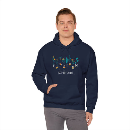 Christian Unisex Hooded Sweatshirt - Forgiven Design