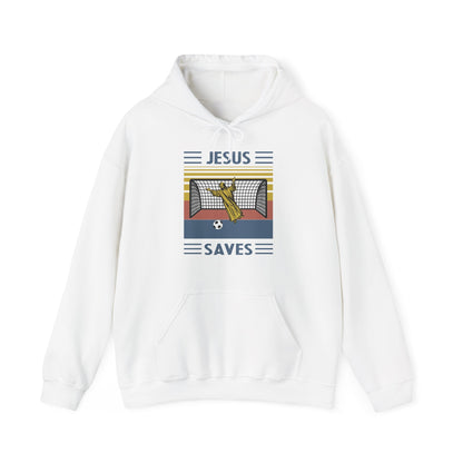 Christian Unisex Hooded Sweatshirt - Jesus Saves Design