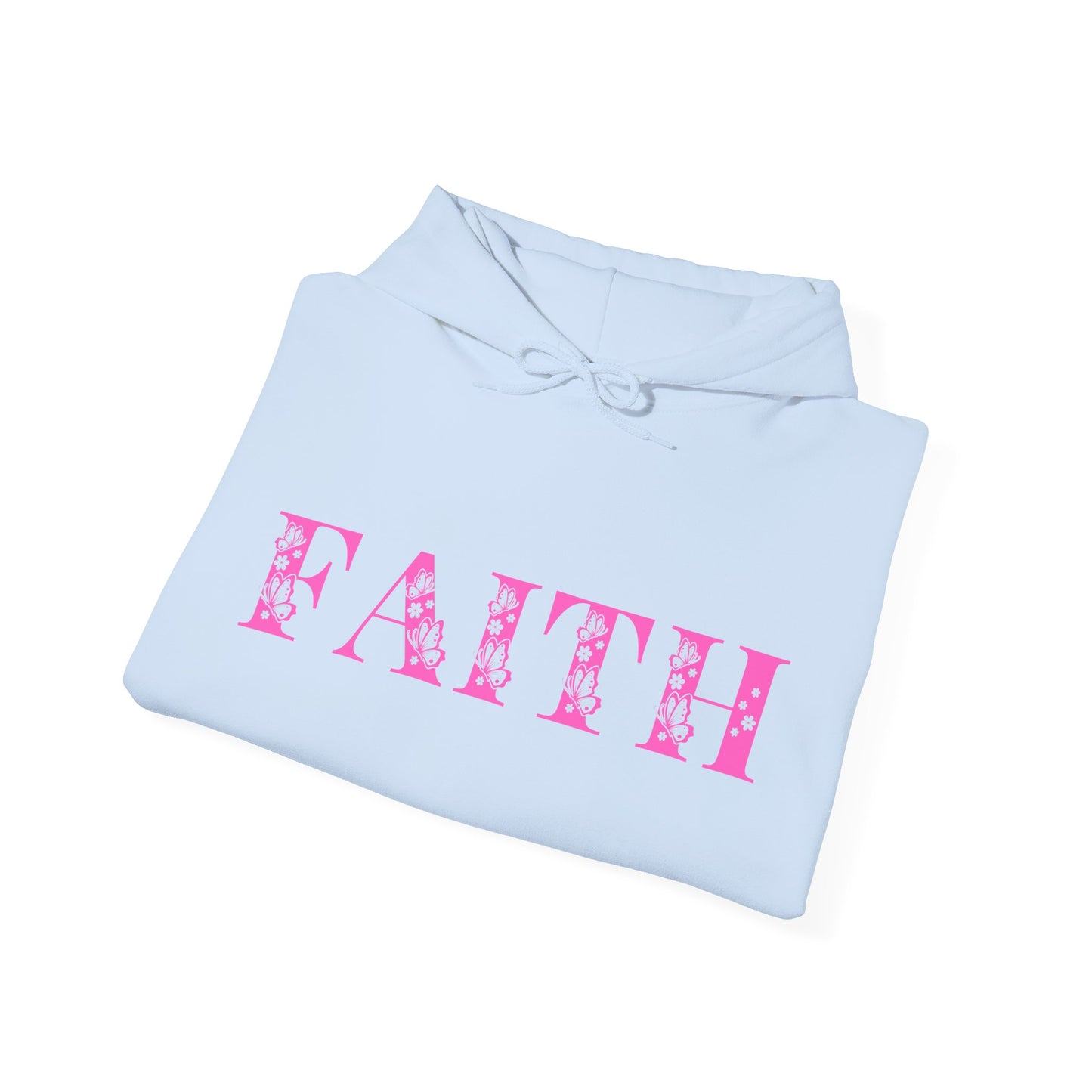 Christian Unisex Hooded Sweatshirt - Faith Pink Design