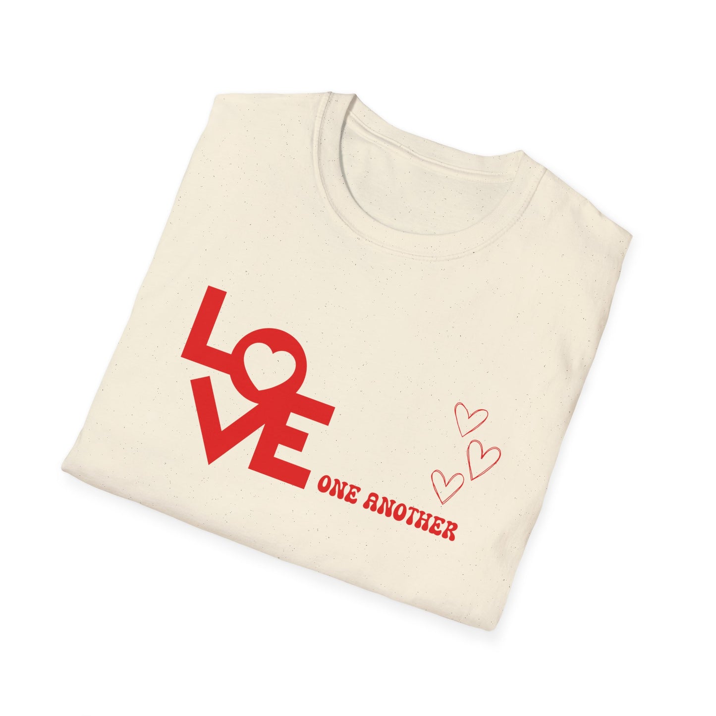 Valentine's Day Unisex T-Shirt - Simple Love One Another Design