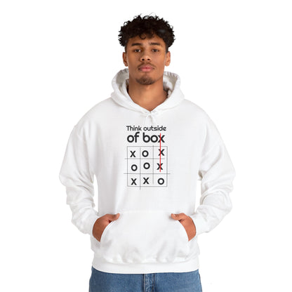 Motivational Unisex Hooded Sweatshirt - Think Outside The Box Design