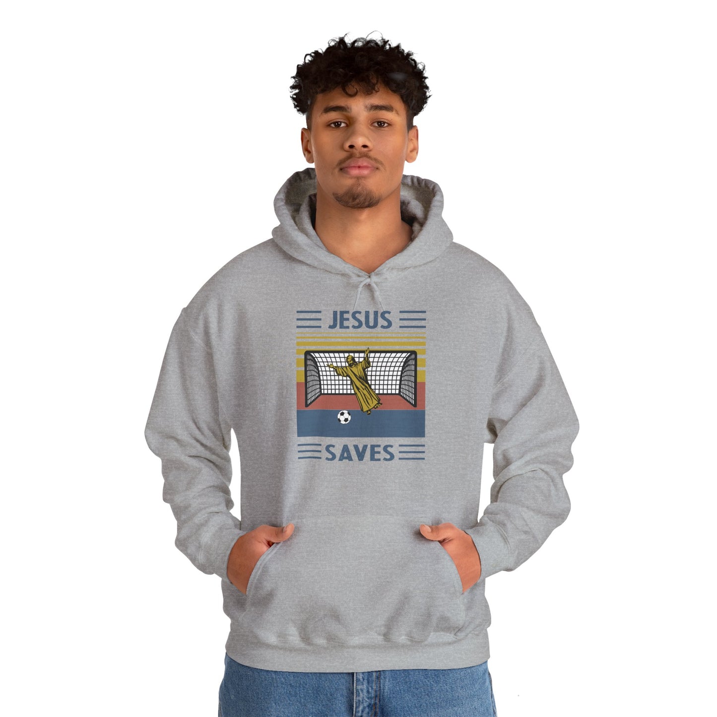 Christian Unisex Hooded Sweatshirt - Jesus Saves Design