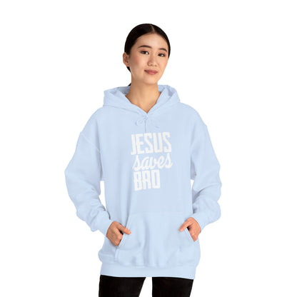 Christian Unisex Hooded Sweatshirt - Jesus Saves Bro Design