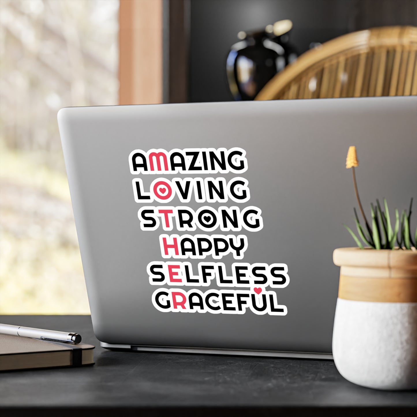 Amazing Loving Strong Happy Selfless Graceful Sticker