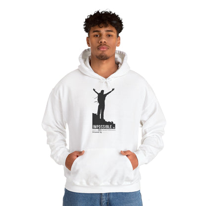 Motivational Unisex Hooded Sweatshirt - Impossible Is Just A Big Word Thrown Around By Small Men Design