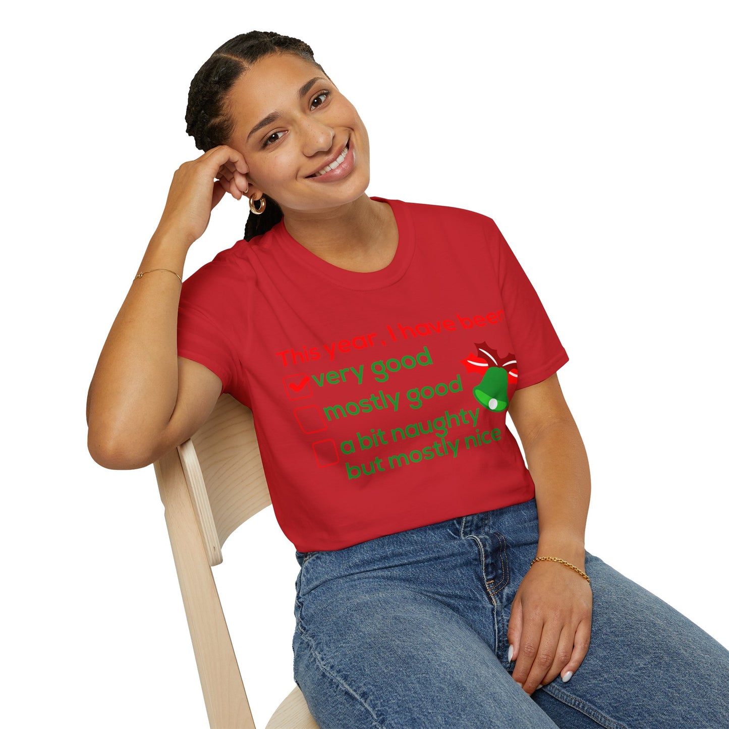 Christmas Unisex T-Shirt - I Have Been Very Good Design