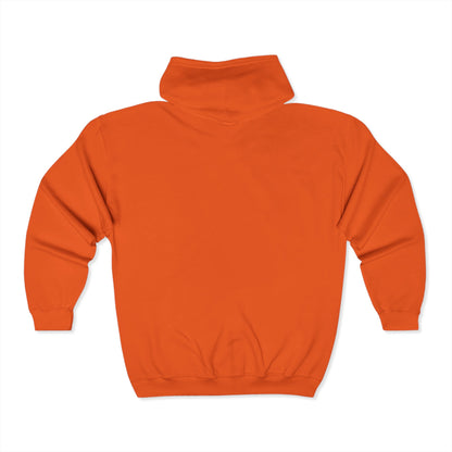 Christmas Unisex Full Zip Hooded Sweatshirt - Joyeux Noel Design