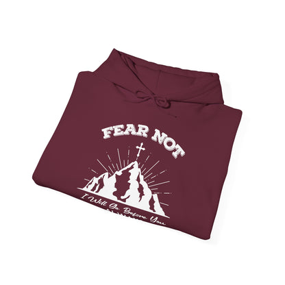 Christian Unisex Hooded Sweatshirt - Fear Not I Will Go Before You Design