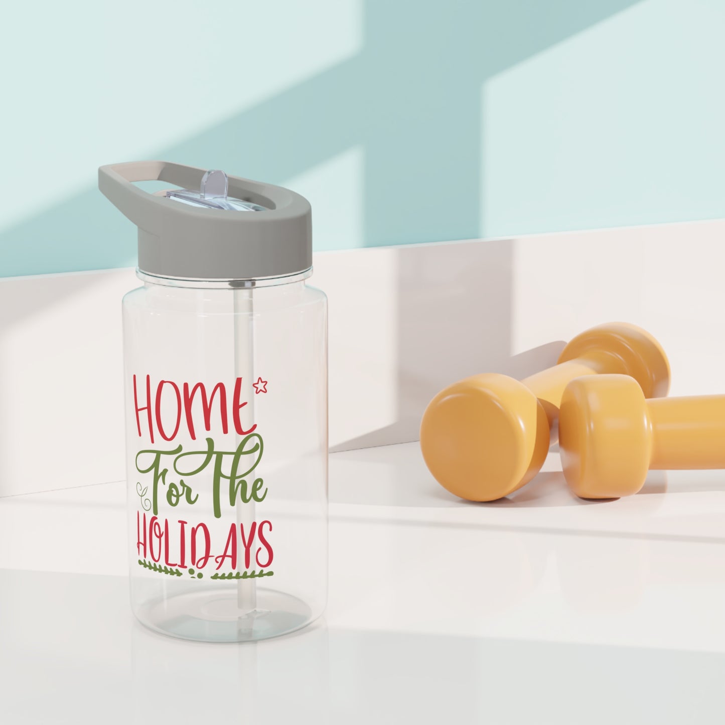 Tritan Water Bottle - Home For The Holidays Design