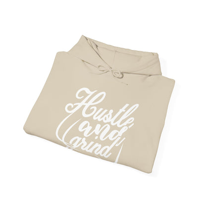 Motivational Unisex Hooded Sweatshirt - Hustle and Grind Design