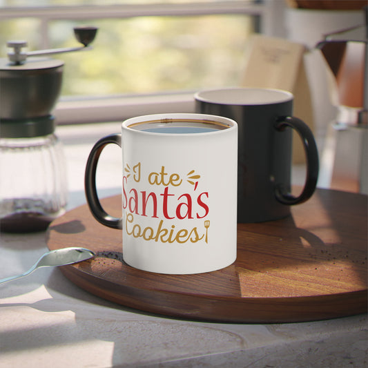 Christmas Color Changing Mug - I Ate Santa's Cookies Design