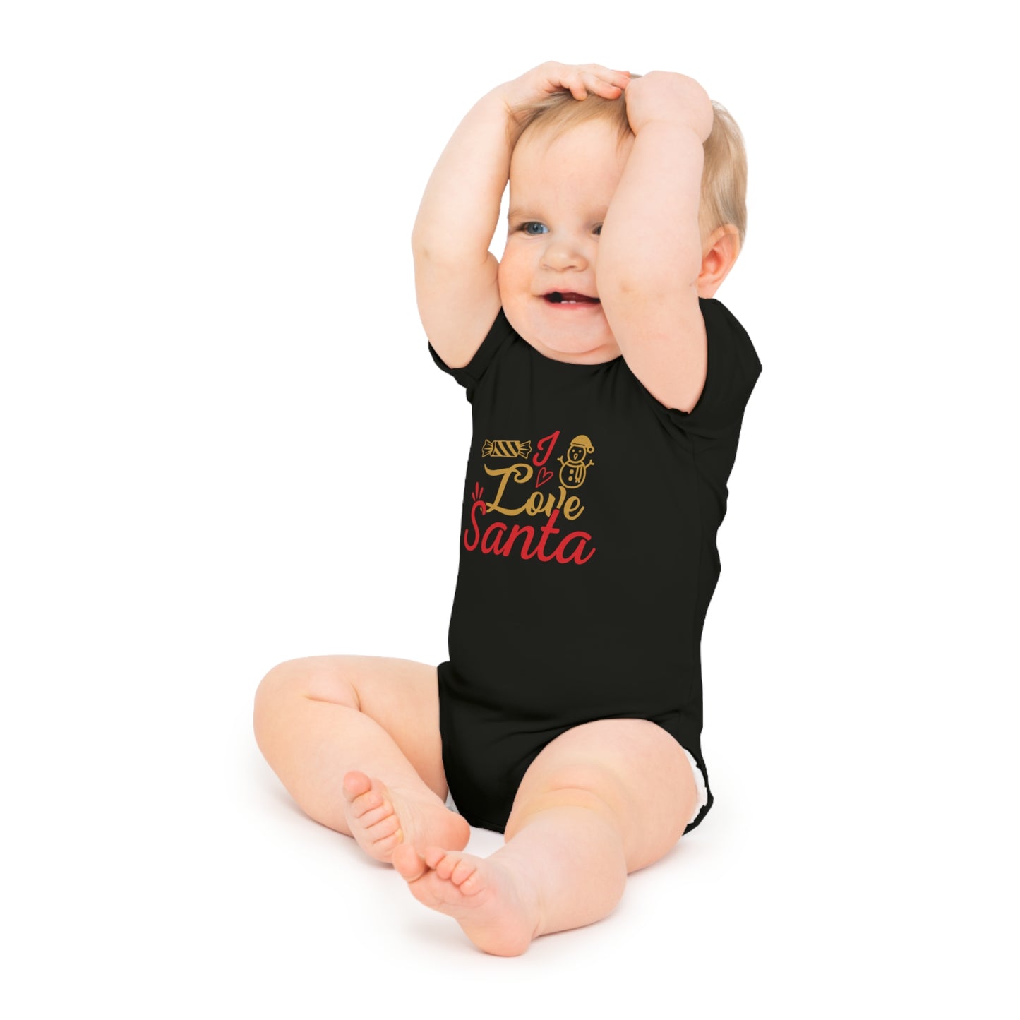 Christmas Baby Bodysuit - Love Santa Design