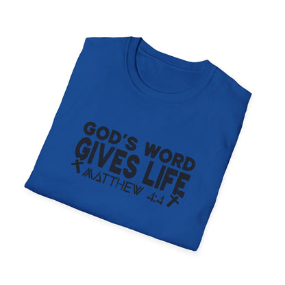 Christian Unisex T-Shirt - God's Word Gives Life Design